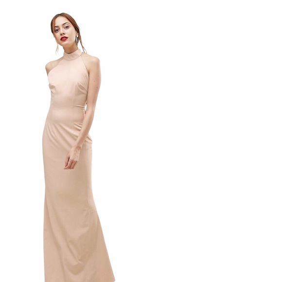Jarlo Dresses & Skirts - new Jarlo ﻬஐ Sexy Open Back High Neck Slinky Maxi Dress ﻬஐ Pink Size 10 ﻬஐ